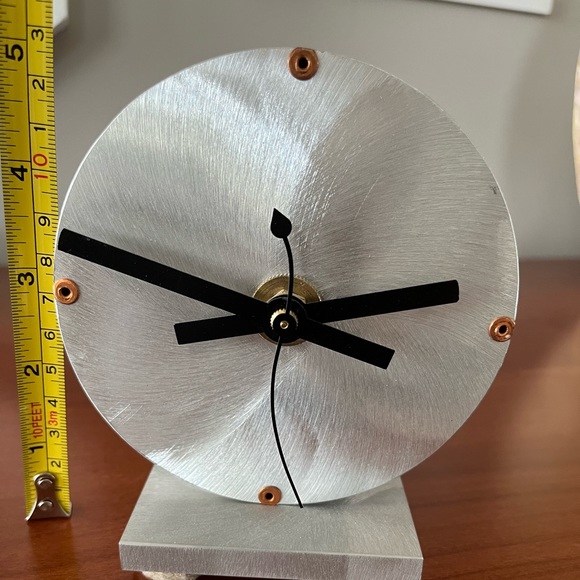 Brushed Steel Clock - Artist-made - Picture 6 of 6